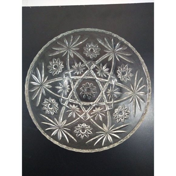 Vintage Anchor Hocking Prescut Star of David Large Salad Punch or Serving Bowl - Picture 2 of 6